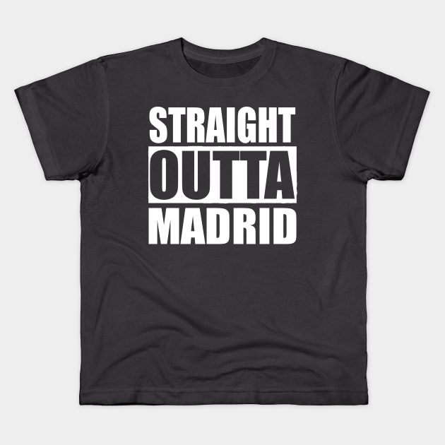 Straight Outta Madrid Spain Kids T-Shirt by PlanetMonkey